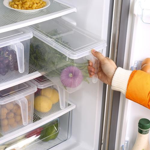 厨房沥水塑料冰箱保鲜盒 生鲜蔬菜解冻冷藏收纳盒 厂家直销